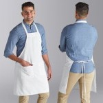 Choice White Polyester Standard Waist Apron with 3 Pockets - 12 Choice White Polyester Standard Waist Apron with 3 Pockets - 12