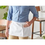 Choice White Polyester Standard Waist Apron with 3 Pockets - 12 Choice White Polyester Standard Waist Apron with 3 Pockets - 12