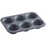 Fox Run 6 Cup 8 oz. Non-Stick Carbon Steel Fluted Jumbo Muffin Pan - 10 1/2 Fox Run 6 Cup 8 oz. Non-Stick Carbon Steel Fluted Jumbo Muffin Pan - 10 1/2