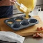 Fox Run 6 Cup 8 oz. Non-Stick Carbon Steel Fluted Jumbo Muffin Pan - 10 1/2 Fox Run 6 Cup 8 oz. Non-Stick Carbon Steel Fluted Jumbo Muffin Pan - 10 1/2