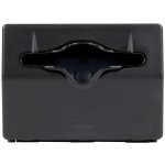 Vollrath 8545-06 Black Two Sided Tabletop Fullfold Limited Napkin Dispenser with Black Faceplate