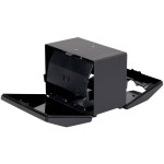 Vollrath 8545-06 Black Two Sided Tabletop Fullfold Limited Napkin Dispenser with Black Faceplate