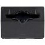 Vollrath 8545-06 Black Two Sided Tabletop Fullfold Limited Napkin Dispenser with Black Faceplate