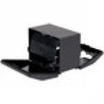 Vollrath 8545-06 Black Two Sided Tabletop Fullfold Limited Napkin Dispenser with Black Faceplate