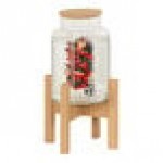 Cal-Mil Renew 3 Gallon Round Glass Beverage Dispenser with Infusion Chamber and Faux Wood Base 23444-2INF-122 Cal-Mil Renew 3 Gallon Round Glass Beverage Dispenser with Infusion Chamber and Faux Wood Base 23444-2INF-122