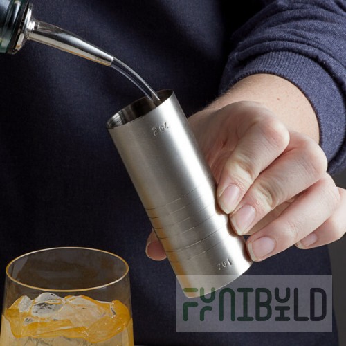 Franmara 8012 BU 1 oz. & 2 oz. Stainless Steel Thimble Measure