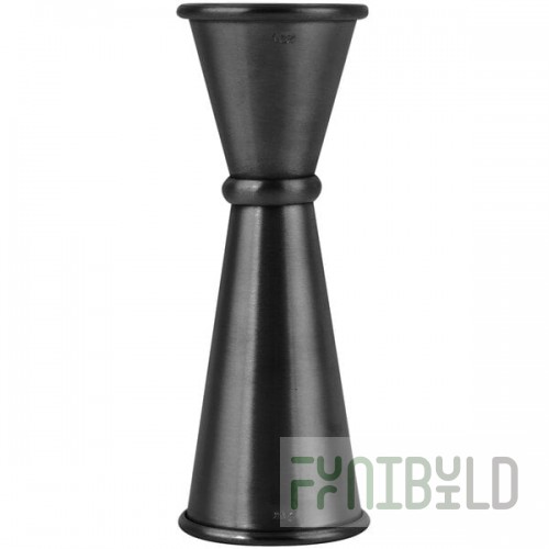 Barfly® M37005BK 1 oz. & 2 oz. Gun Metal Black Japanese Style Jigger