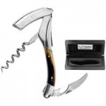 Laguiole En Aubrac Ebony and Ivory Checkered Inlay Waiter's Corkscrew 3300