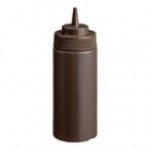 Choice 16 oz. Green Wide Mouth Squeeze Bottle - 6/Pack