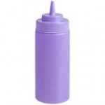 Choice 16 oz. Green Wide Mouth Squeeze Bottle - 6/Pack