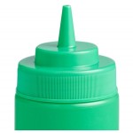 Choice 16 oz. Green Wide Mouth Squeeze Bottle - 6/Pack