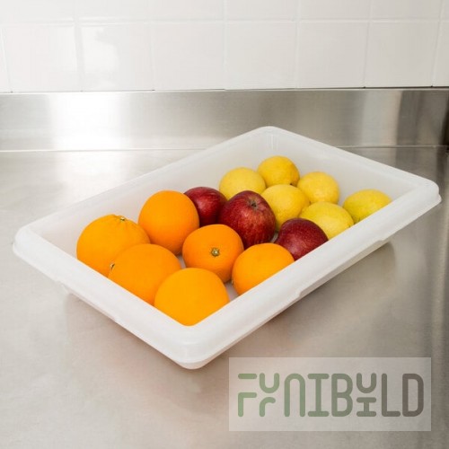 Rubbermaid® FG350700WHT White Polyethylene Food Storage Box - 18