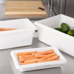 Rubbermaid® FG350700WHT White Polyethylene Food Storage Box - 18