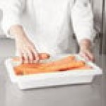 Rubbermaid® FG350700WHT White Polyethylene Food Storage Box - 18