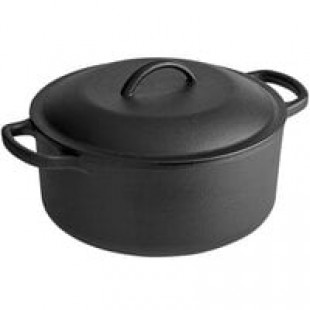 Chasseur 6.44 Qt. Black Enameled Cast Iron Dutch Oven by Arc Cardinal FN427
