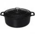 Chasseur 6.44 Qt. Black Enameled Cast Iron Dutch Oven by Arc Cardinal FN427