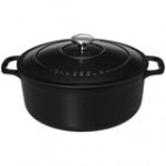 Chasseur 6.44 Qt. Black Enameled Cast Iron Dutch Oven by Arc Cardinal FN427