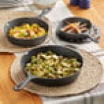 Valor 3-Piece Pre-Seasoned Cast Iron Skillet Set - Includes 6 1/2