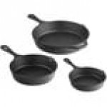 Valor 3-Piece Pre-Seasoned Cast Iron Skillet Set - Includes 6 1/2
