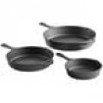 Valor 3-Piece Pre-Seasoned Cast Iron Skillet Set - Includes 6 1/2