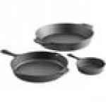 Valor 3-Piece Pre-Seasoned Cast Iron Skillet Set - Includes 6 1/2