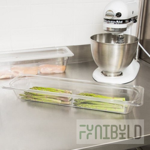Cambro 22LPCW135 Camwear® 1/2 Size Long Clear Polycarbonate Food Pan - 2 1/2