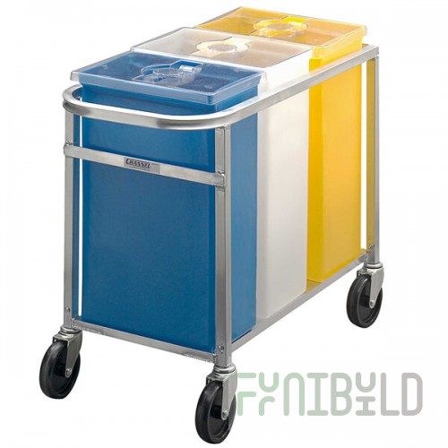 Channel 30 Gallon / 480 Cup Mobile Triple Ingredient Bin 123P