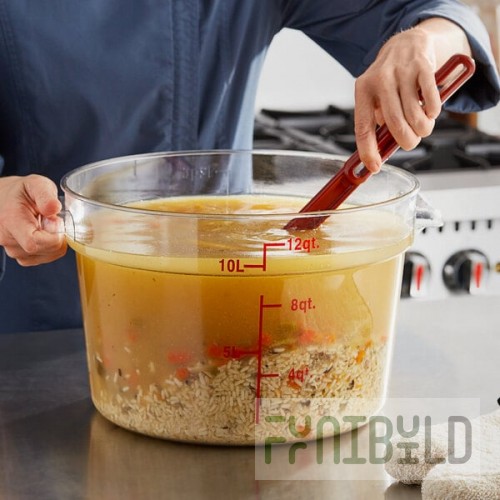 Choice 12 Qt. Clear Round Polycarbonate Food Storage Container