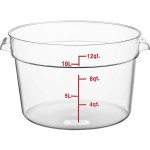 Choice 12 Qt. Clear Round Polycarbonate Food Storage Container