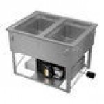 Vollrath FC-HCF-02208 Two Well Modular Drop-In Hot / Cold / Freeze Food Well with Manual Manifold Drain - 120/208-240V