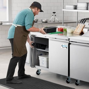 Avantco SS-WT-48F-HC Two Door Worktop Freezer with 3 1/2