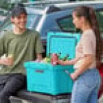 CaterGator CG20BL Sky Blue 20 Qt. Rotomolded Outdoor Cooler / Ice Chest