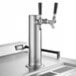 Beverage-Air DZ24HC-1-B Double Tap Dual Zone Kegerator Beer Dispenser - Black, (4) 1/6 Keg Capacity