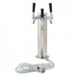 Beverage-Air DZ24HC-1-B Double Tap Dual Zone Kegerator Beer Dispenser - Black, (4) 1/6 Keg Capacity