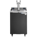 Beverage-Air DZ24HC-1-B Double Tap Dual Zone Kegerator Beer Dispenser - Black, (4) 1/6 Keg Capacity