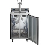 Beverage-Air DZ24HC-1-B Double Tap Dual Zone Kegerator Beer Dispenser - Black, (4) 1/6 Keg Capacity