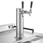Beverage-Air DZ24HC-1-B Double Tap Dual Zone Kegerator Beer Dispenser - Black, (4) 1/6 Keg Capacity