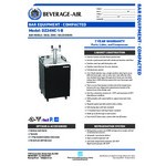 Beverage-Air DZ24HC-1-B Double Tap Dual Zone Kegerator Beer Dispenser - Black, (4) 1/6 Keg Capacity