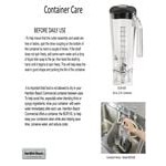 Hamilton Beach HBH755R-CE Eclipse 3 hp 48 oz. High Performance Bar Blender - 230V (International Use Only) Hamilton Beach HBH755R-CE Eclipse 3 hp 48 oz. High Performance Bar Blender - 230V (International Use Only)
