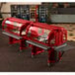 Cambro VBRHD6158 Hot Red 6' Versa Food / Salad Bar with Heavy-Duty Casters
