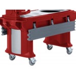 Cambro VBRHD6158 Hot Red 6' Versa Food / Salad Bar with Heavy-Duty Casters