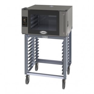 Cadco Bakerlux Station BLS-4FTR-1 4-Shelf Full Size Heavy-Duty Digital Countertop Convection Oven with Right Side Door, Touch Control Panel, and Stand - 208-240V Cadco Bakerlux Station BLS-4FTR-1 4-Shelf Full Size Heavy-Duty Digital Countertop Convection Oven with Right Side Door, Touch Control Panel, and Stand - 208-240V