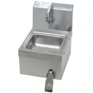 Advance Tabco 7-PS-63 Space Saver Hands Free Hand Sink with Knee Valve - 12 1/4 Advance Tabco 7-PS-63 Space Saver Hands Free Hand Sink with Knee Valve - 12 1/4