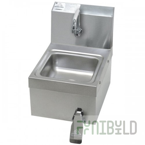 Advance Tabco 7-PS-63 Space Saver Hands Free Hand Sink with Knee Valve - 12 1/4