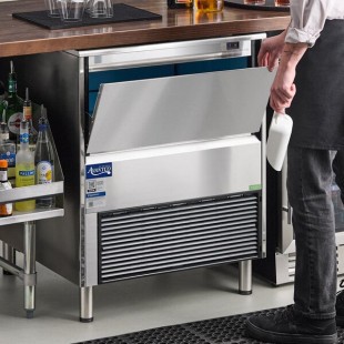 Avantco Ice Diamond EUC-F-340-A Air-Cooled Undercounter Full Cube Ice Machine with 99 lb. Bin - 340 lb., 115V