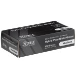 Noble Powder-Free Disposable Black Hybrid 3.5 Mil Thick Gloves - Large - 1,000/Case Noble Powder-Free Disposable Black Hybrid 3.5 Mil Thick Gloves - Large - 1,000/Case