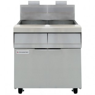 Frymaster MJ250 Natural Gas Floor Fryer with Millivolt Controls and (2) 50 lb. Frypots - 244,000 BTU Frymaster MJ250 Natural Gas Floor Fryer with Millivolt Controls and (2) 50 lb. Frypots - 244,000 BTU