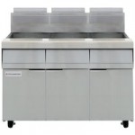 Frymaster MJ250 Natural Gas Floor Fryer with Millivolt Controls and (2) 50 lb. Frypots - 244,000 BTU Frymaster MJ250 Natural Gas Floor Fryer with Millivolt Controls and (2) 50 lb. Frypots - 244,000 BTU