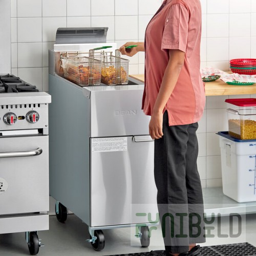 Dean by Frymaster GF14 Open Pot Liquid Propane Floor Fryer 40 lb. - 100,000 BTU
