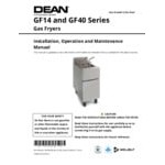 Dean by Frymaster GF14 Open Pot Liquid Propane Floor Fryer 40 lb. - 100,000 BTU Dean by Frymaster GF14 Open Pot Liquid Propane Floor Fryer 40 lb. - 100,000 BTU